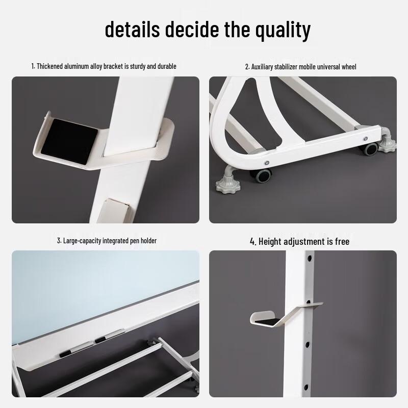 Comix Adjustable Mobile Whiteboard and Blackboard Stand