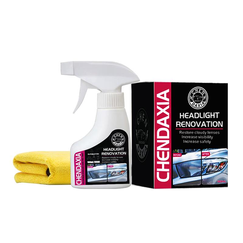 Headlight Restoration Spray - No Polish, Cleans & Coats Yellowed Covers