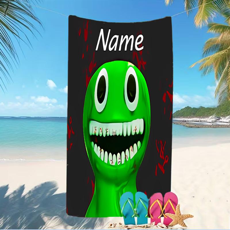 Customizable personalized beach towels Garten Of Banban themed designs.Suitable for the beach, yoga, sports;ideal as beach accessories