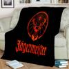 J-Jagermeister Deer Logo Printed Flannel Blanket Soft Warm All Season Throw For Bedroom Sofa Indoor Home Decor Housewarming Gift
