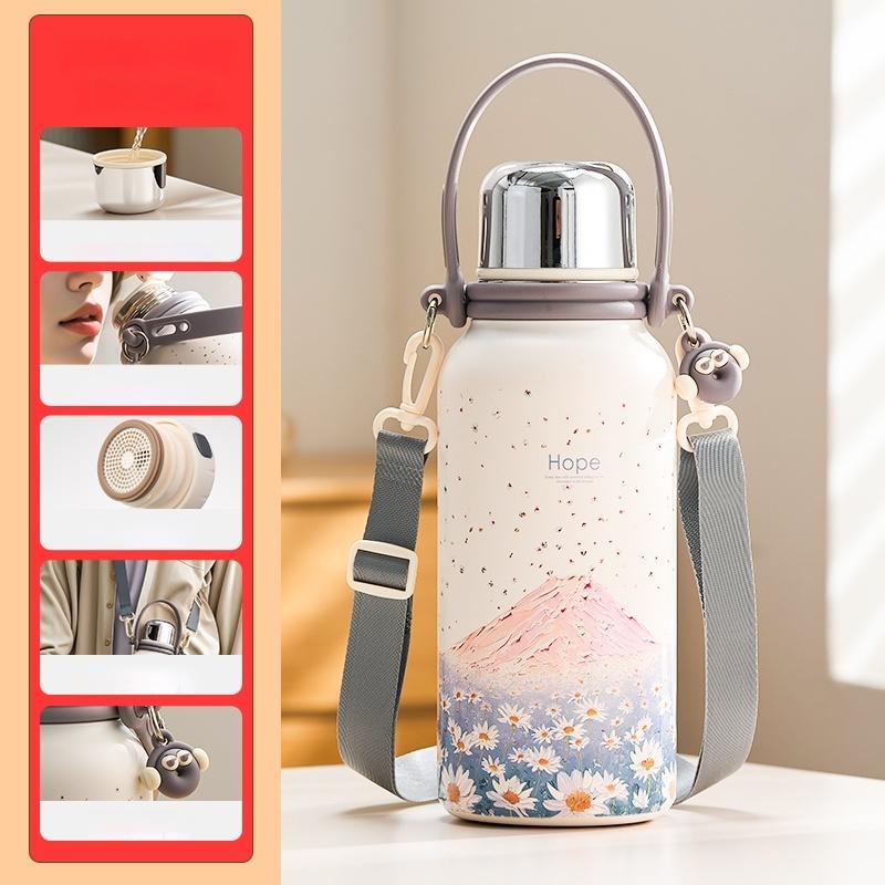 GIANXI Stainless Steel Vacuum Flasks Ice Cup Cold Insulation Cup Portable Cup Thermos Cup Brings High Capacity Thermo Bottle