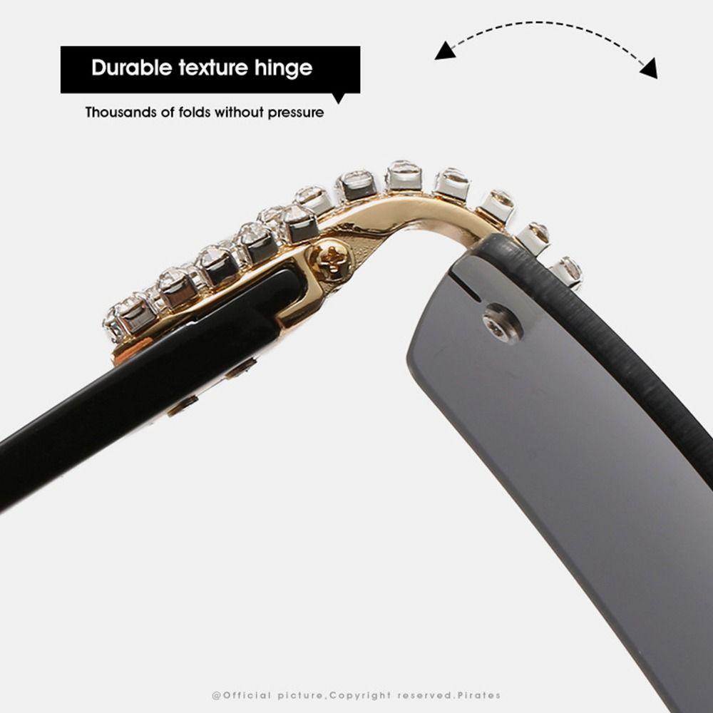 Прямоугольные солнцезащитные очки с градиентом UV400, безрамные очки, винтажные солнцезащитные очки в стиле панк для женщин и мужчин