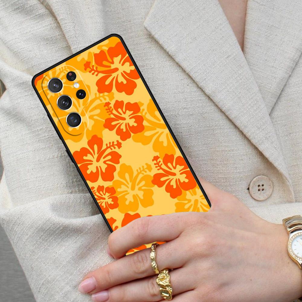 Tropical aloha Hibiscus Pattern Cell Phone Case for Samsung Galaxy S26 Ultra S25 S24 S23 S22 S21 S20 Note10 Cover
