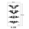 English Letter & Flower Butterfly Tattoo Stickers - Waterproof & Sketch Line Design