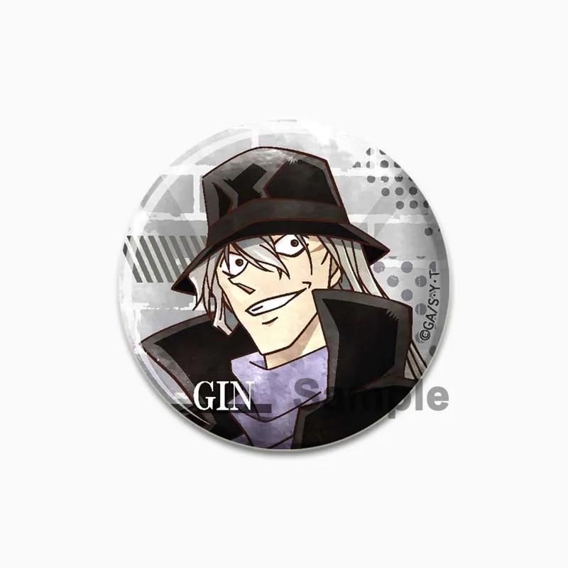 32/44/58mm Maorilan Haibara Ai Conan Hattori Heiji Badge Cartoon Anime Cute Brooch Pins for Clothes Backpack Hat Jewelry Accessories