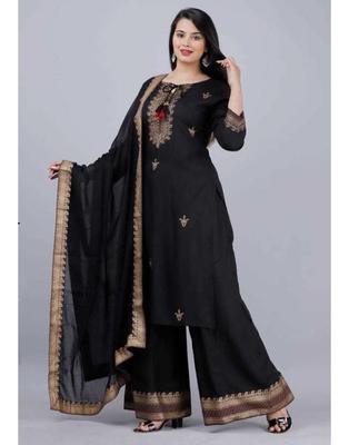 Индийский женский дизайнерский комплект Kurta Palazzo Dupatta, комплект Bollywood Top, туника, костюм Kurti Salwar, платье