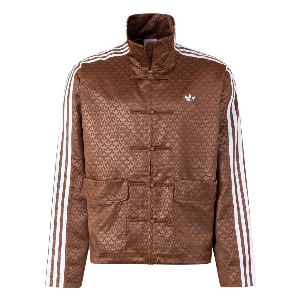 Adidas Оригинальная куртка-пилот FW24 CN TT Monogram Series свободного кроя с воротником-стойкой и длинными рукавами без капюшона, унисекс, коричневая куртка JX4202