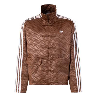 Adidas Оригинальная куртка-пилот FW24 CN TT Monogram Series свободного кроя с воротником-стойкой и длинными рукавами без капюшона, унисекс, коричневая куртка JX4202