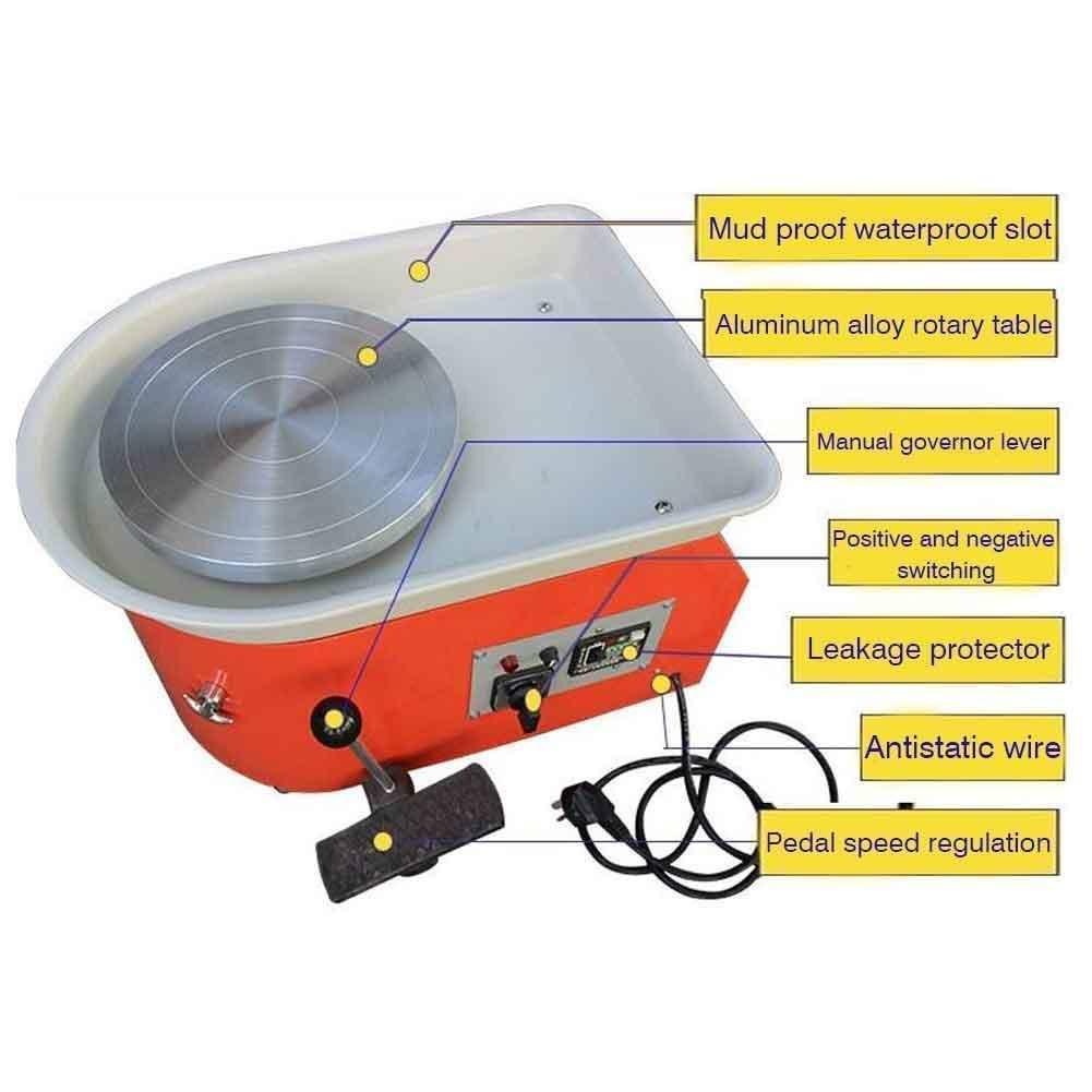 600W 220V 25cm Electric Pottery Wheel Machine Ceramic Shaping Tool with Foot Pedal Control Pottery Art Craft Ceramic Clay Mould