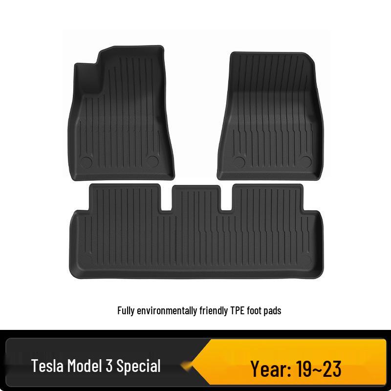 Коврики в передний и задний багажник и подпятник Tesla Model Y/3 из TPE