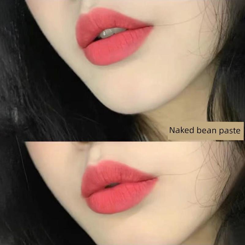 Non-Fading No Stain on Cup Burgundy Lipstick Raincoat Stiletto Heel Matte Waterproof Nourishing Long-Lasting Yellow Leather White Non-Fading