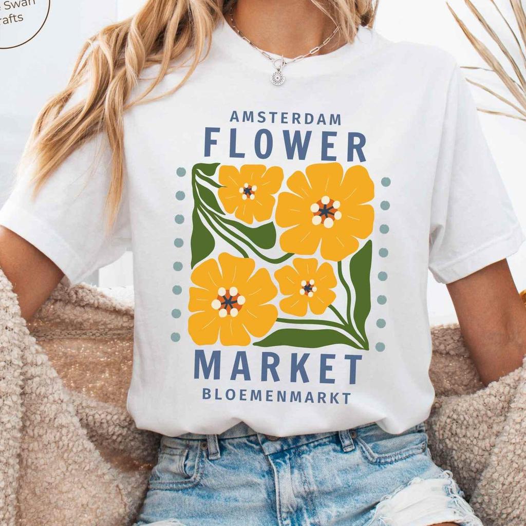Amsterdam Flower Market Shirt, Bloemenmarkt T-shirt