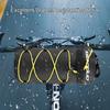2.5L Bike Handlebar Bag with Zipper Large Capacity Side Mesh Bags Waterproof Easy Installation Bicycle Handlebar Storage Pouch