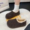 Маленькие картофельные туфли на плоской подошве женские бархатные теплые туфли на одной педали женские новые зимние шапки-бини хлопковые туфли