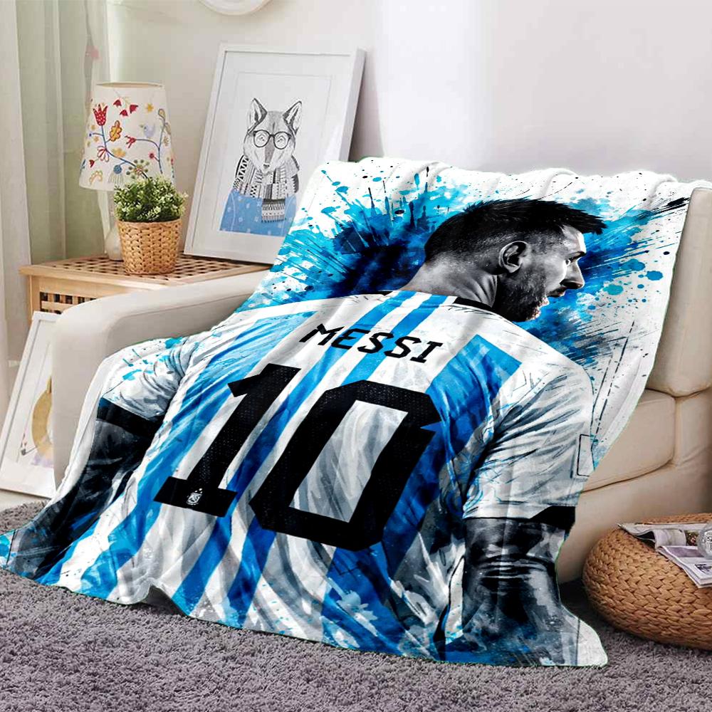 Soccer Player Pink Kit printed flannel breathable and warm blanket, a stylish home gift, suitable for home, office and bedspread use. 15a171