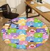 Care Bears Pattern Round Rug, Indoor/Outdoor Mat, for Picnic, Gameroom, Bedroom, Office, Living Room, Home Decor Carpet, Birthday Gift