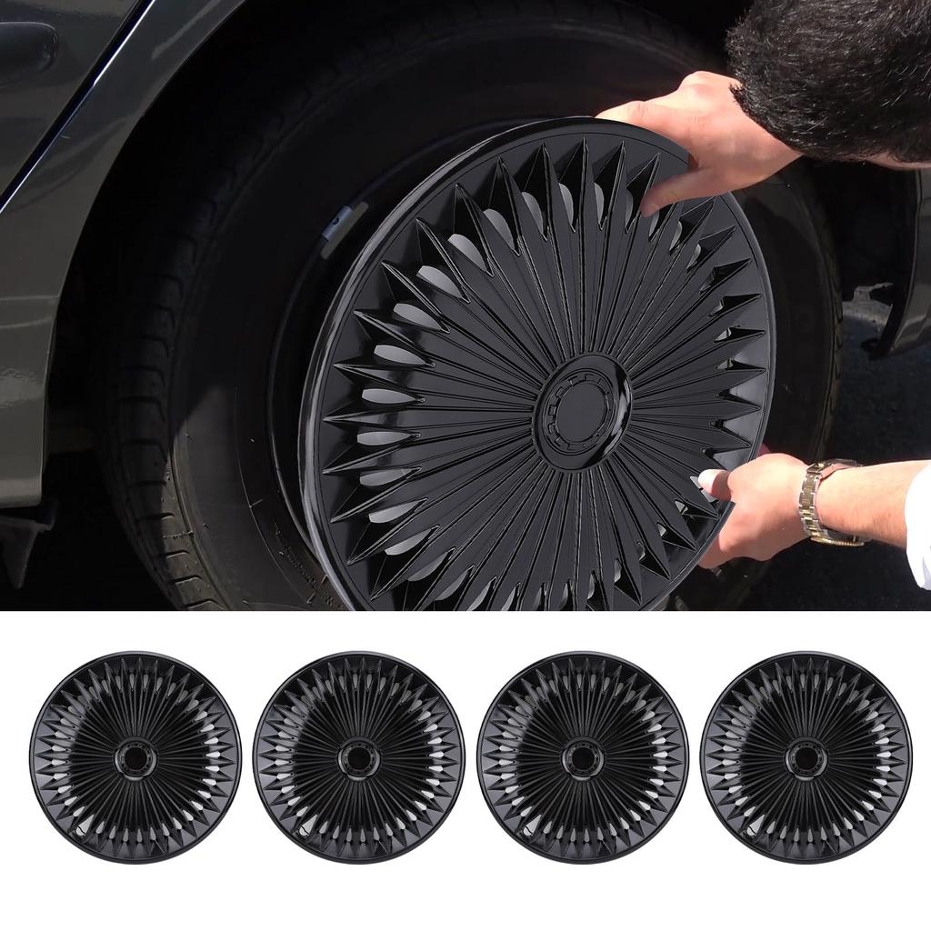 4 Pcs 17in Hub  Stylish Look Wear Proof ABS   Fit   R17 Wheel   Cover for Most Cars Truck SUV
