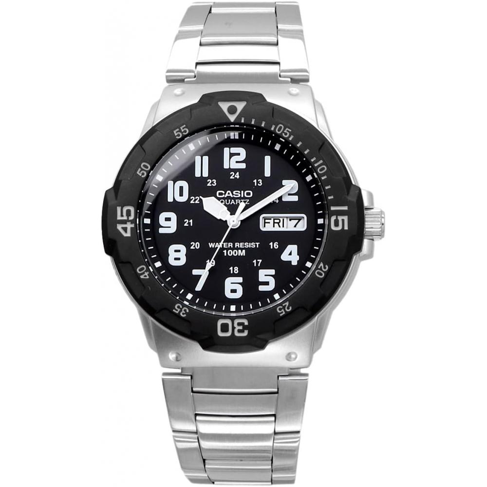 CaSio Men S Analog Watch Metal Band Black Mrw 200hd 1bv