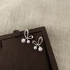 Серьги-гвоздики Design Sense Love Bow Pearl, женские, нишевые, уникальные, модные, темпераментные, универсальные серьги