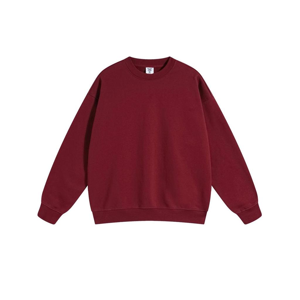 2024 Autumn/Winter Men's High-Quality 450G Terry Crewneck Sweater - Fashionable and Loose Fit