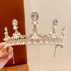 Handmade Craft Wedding Tiaras Pearl Rhinestone Bridal Crown Bridal Headbands  Bride Headpiece