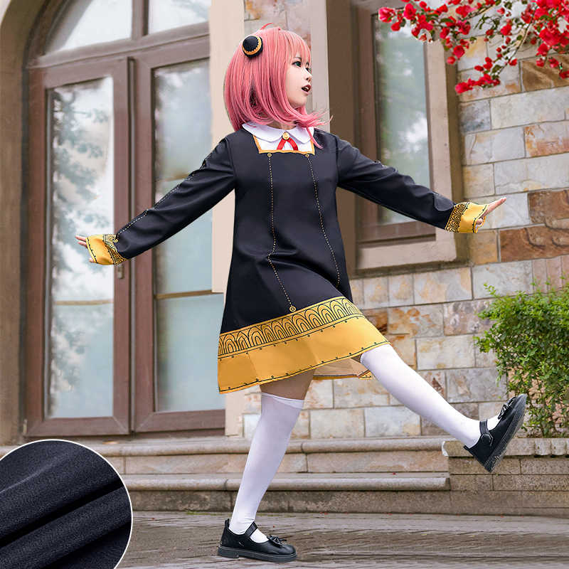 Anime Spy X Family Costume Anya Forger Cosplay Costume Suits Dress Black Uniform Skirt Girls School Kids Adults Female Outfits Cos Eden Academy