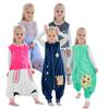 Toddler Kids Baby Boys Girls Cartoon Jumpsuit Fleece Wearable Blanket Sleep Bag