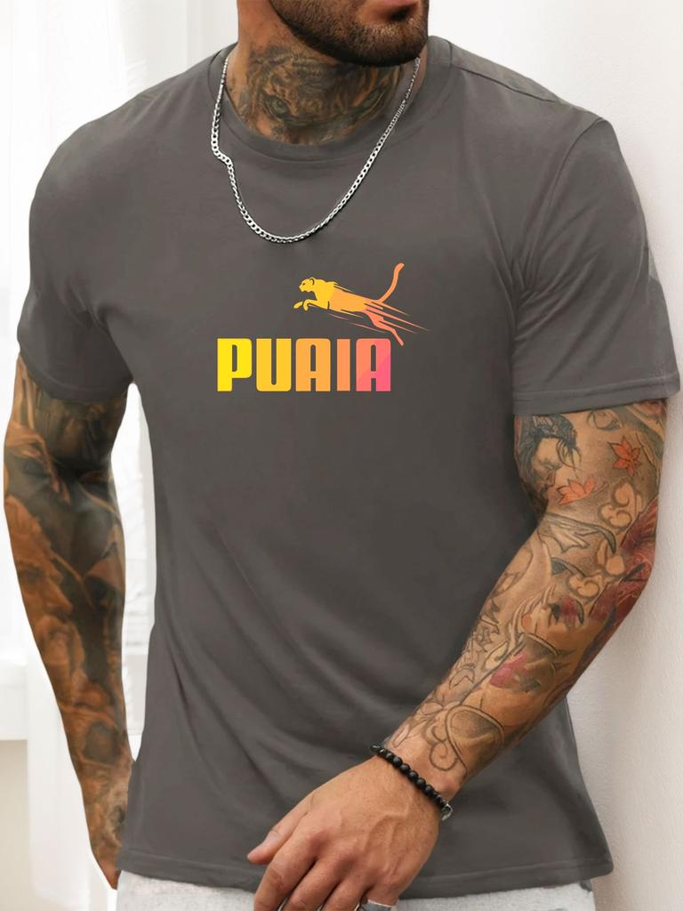 Short Sleeve TShirt Cheetah Mens 100 Cotton Pattern Printed Shirt Summer Round Neck Breathable Casual Fashion Cool Tee