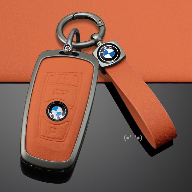 Leather Car Remote Key Case Cover Shell for BMW 1 3 5 7 Series X1 X3 X4 X5 F10 F15 F16 F20 F30 F18 F25 M3 M4 E34 bmw Sticker DT4