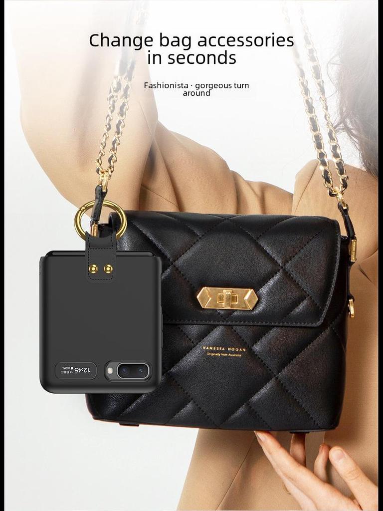 «Тонкий кожаный магнитный чехол для Samsung Z Flip6/5, Z Flip4/3 — складной, беспроводная зарядка, защита от падений»