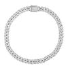 Takeda Jewelry Мужская цепь Кубинская с кристаллами, Серебристая, Ширина 14 мм, Аксессуар в стиле Hip Hop Streetwear, Готова к подарку, Длина 40/45/50/55/60 см