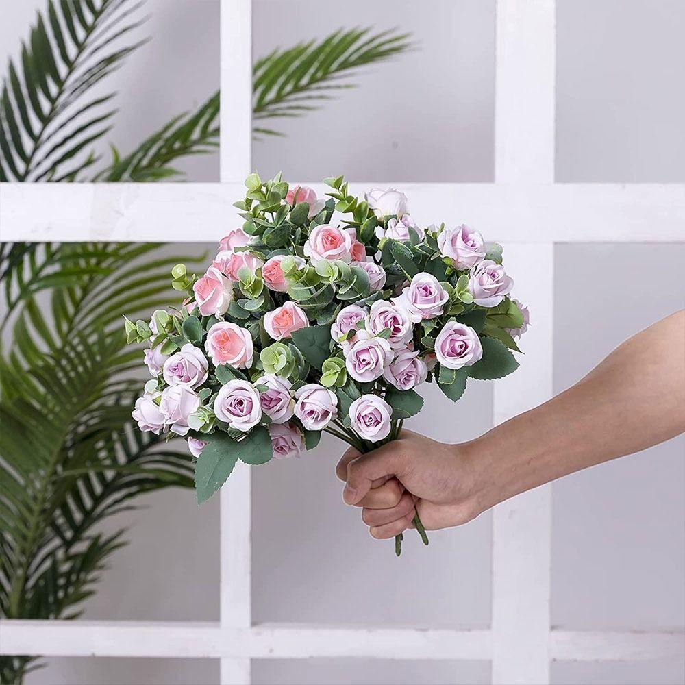 Supplies Lifelike Flowers Simulation Plants Leaves Artificial Eucalyptus Rose Floral Arrangement