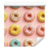 Colorful Donuts Wallpaper Coral and Cream for Living Room and Bedroom 50x1000