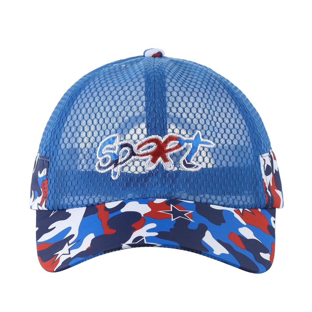 SIQITECH Летняя Дышащая Защита от УФ-лучей Идеально подходит для Поля и Спорта Синяя Детская Футбольная/Бейсбольная Кепка, Кепка для Мальчиков, 5-12, Сетка, Защита, Легкая,