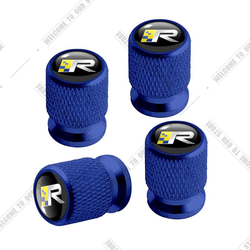 Car CNC Aluminum R Design Sweden Flag Emblem For Volvo XC40 V90 S60 S80 S90 XC60 XC90 4pcs Tire Valve Air Port Stem Cover Caps