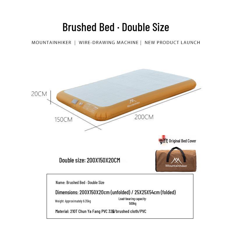 Надувной матрас "Горный гость": Палатка для улицы, кровать-облако, матовая отделка, утолщенный автоматический надувной матрас для кемпинга и домашнего использования.