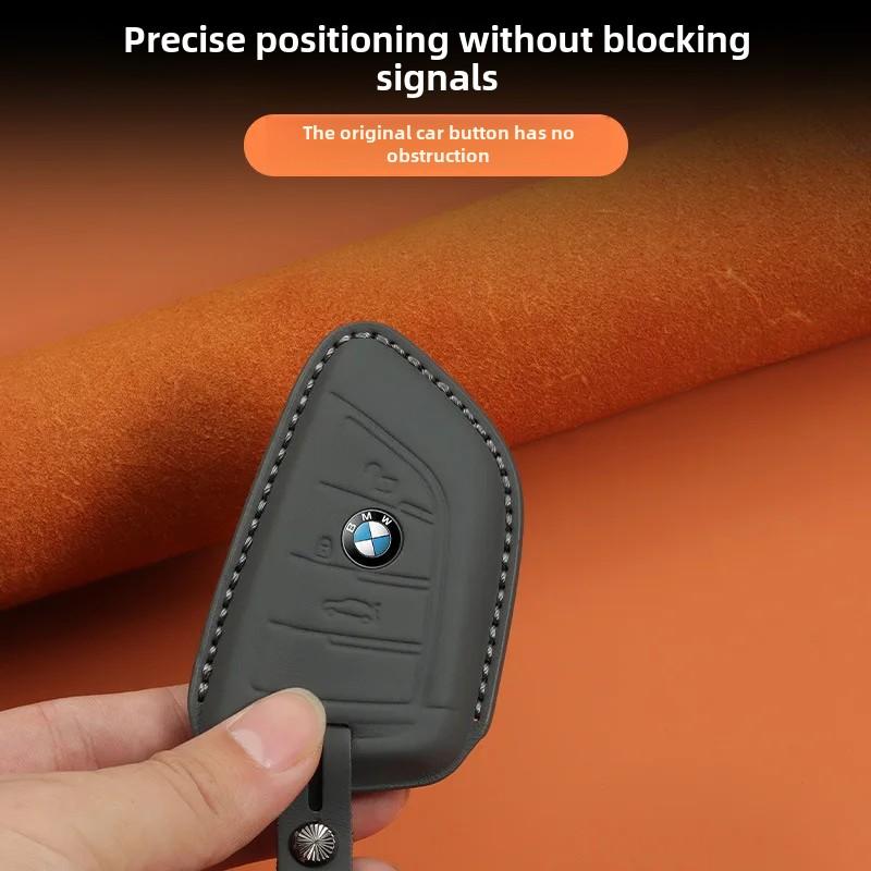 BBKC8 BMW Car Key Case Cow Leather Key Cover I3 Three Series Five Series Five 30X1 Shell X 3 Five Series X 5 Knife Fork IX3