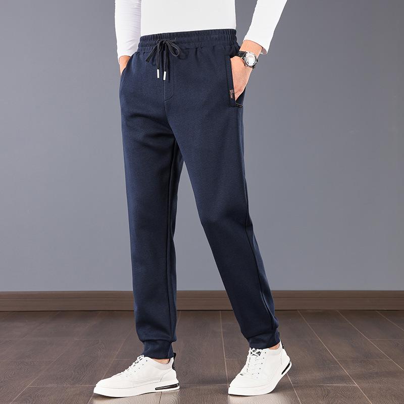 Спортивные брюки больших размеров для весны и осени, мужские, с эластичной резинкой на талии, свободные, прямые, удобные, повседневные брюки