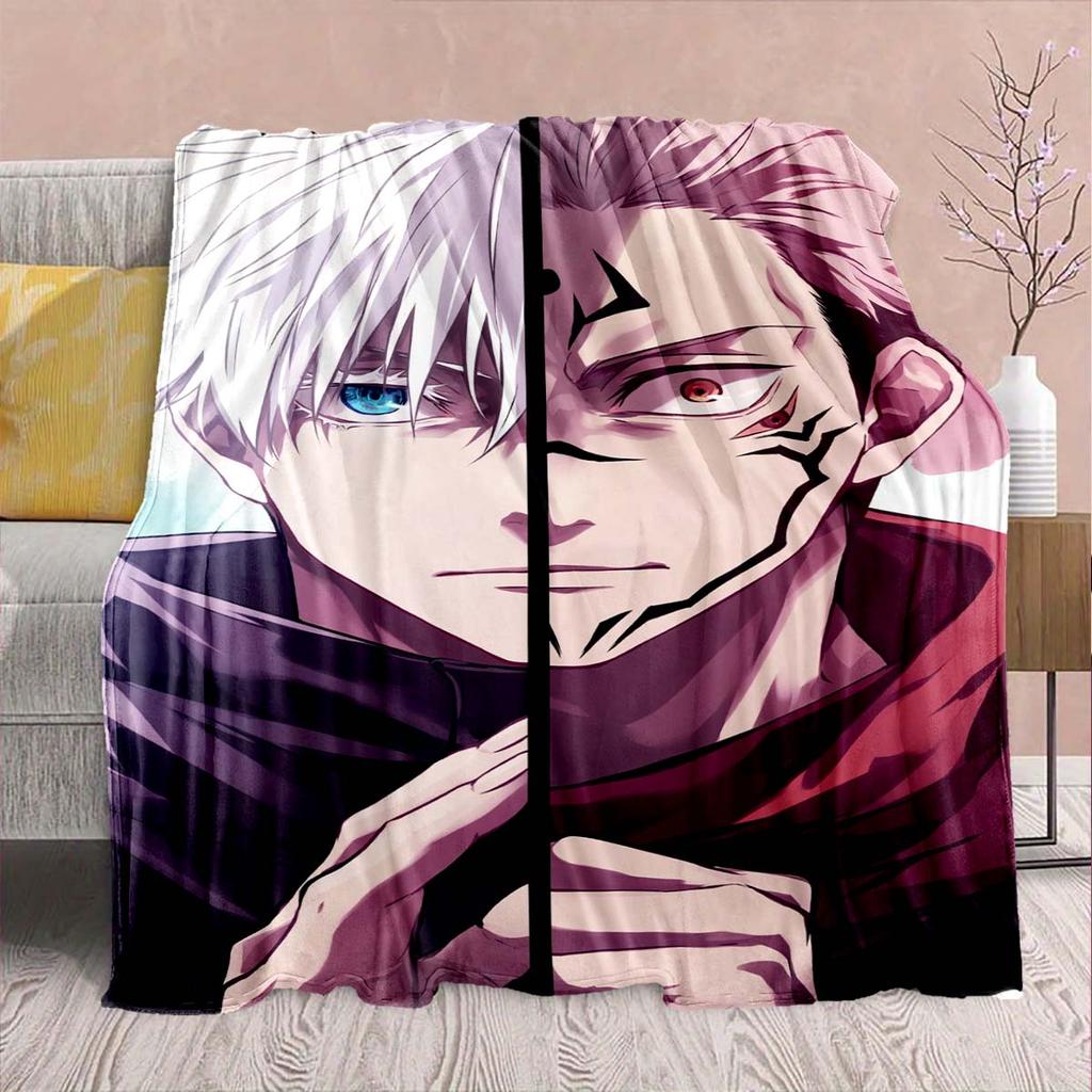 Jujutsu Kaisen Plush Flannel Throw Blanket Soft Warm Cozy Lightweight Sofa Bed Decor -QJY