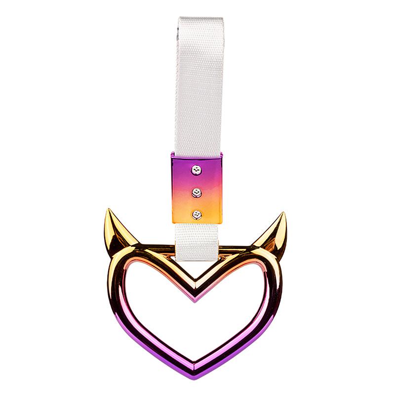 Цветной автомобильный буксировочный ремень Tsurikawa Ring Heart JDM Train Bus Handle Strap Styling Drift Charm Strap Auto Accessories