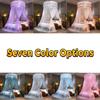 2027 New Dome Ceiling Mosquito Net Fresh Encryption Net Yarn Princess Wind Free Installation Floor Ceiling Mosquito Net high quality