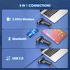 3 в 1 2,4 ГГц Bluetooth Беспроводной USB Проводной 1D 2D QR Сканер Штрих-кодов Ударопрочный CCD Сканер Штрих-кодов С Подставкой