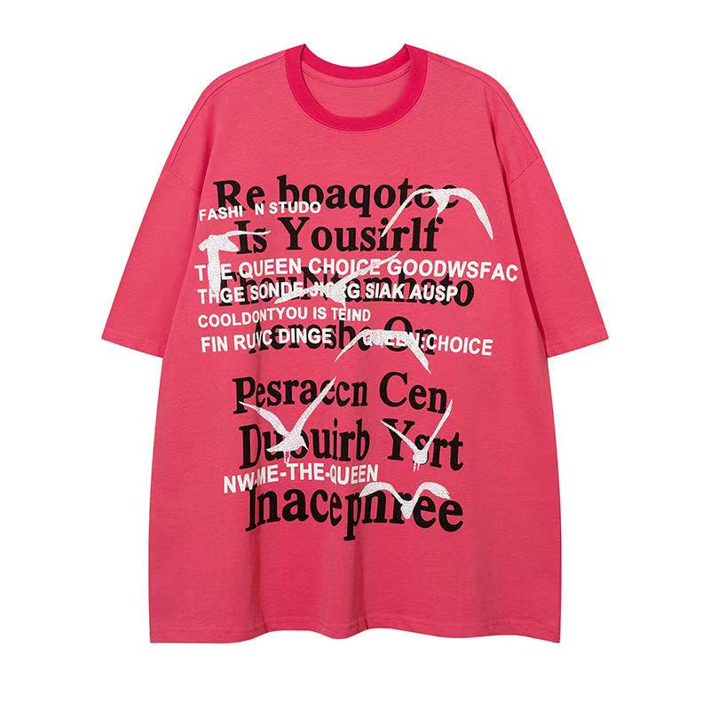 Футболка унисекс с принтом «Both Sides Creativity», свободная футболка с короткими рукавами из хлопка