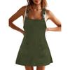 Women's Corduroy Overall Dress Strap Jumper Dresses With Pockets Fashion Overalls