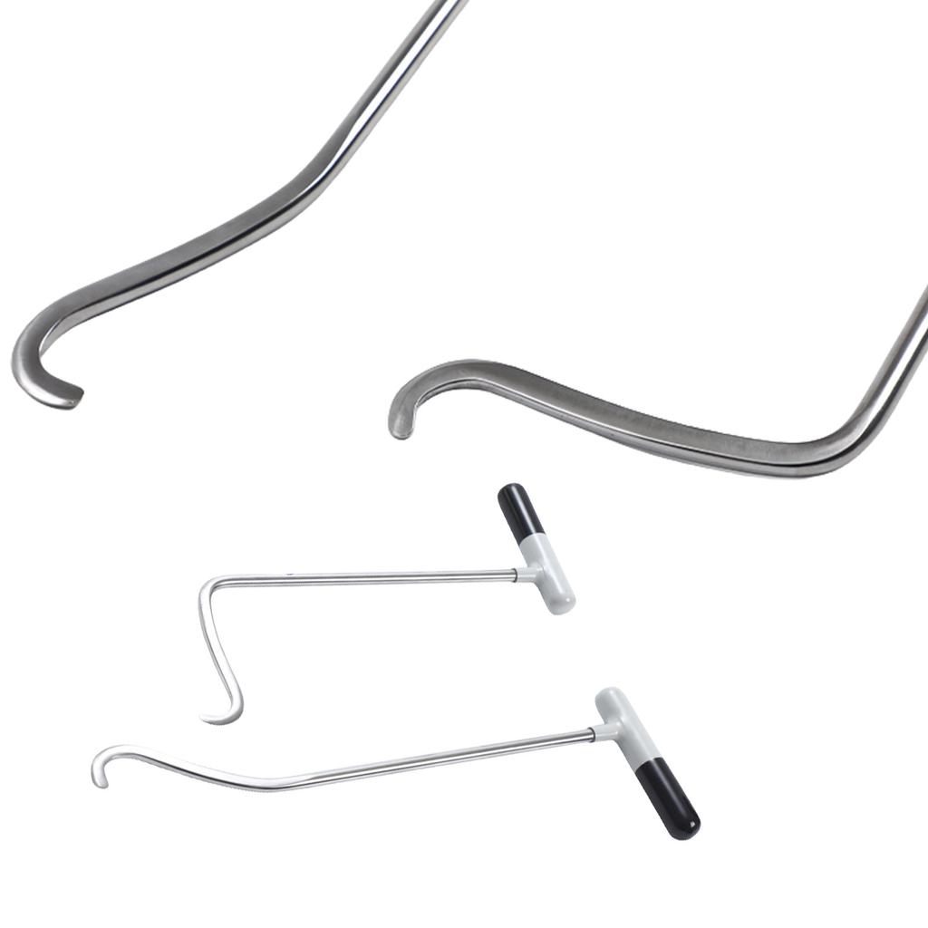 2Pcs Paintless Dent Remover Hook Tool Car Dent Repair Tool Rods Automotive Body Dent Repairing Pry Bar Dent Removal Rods