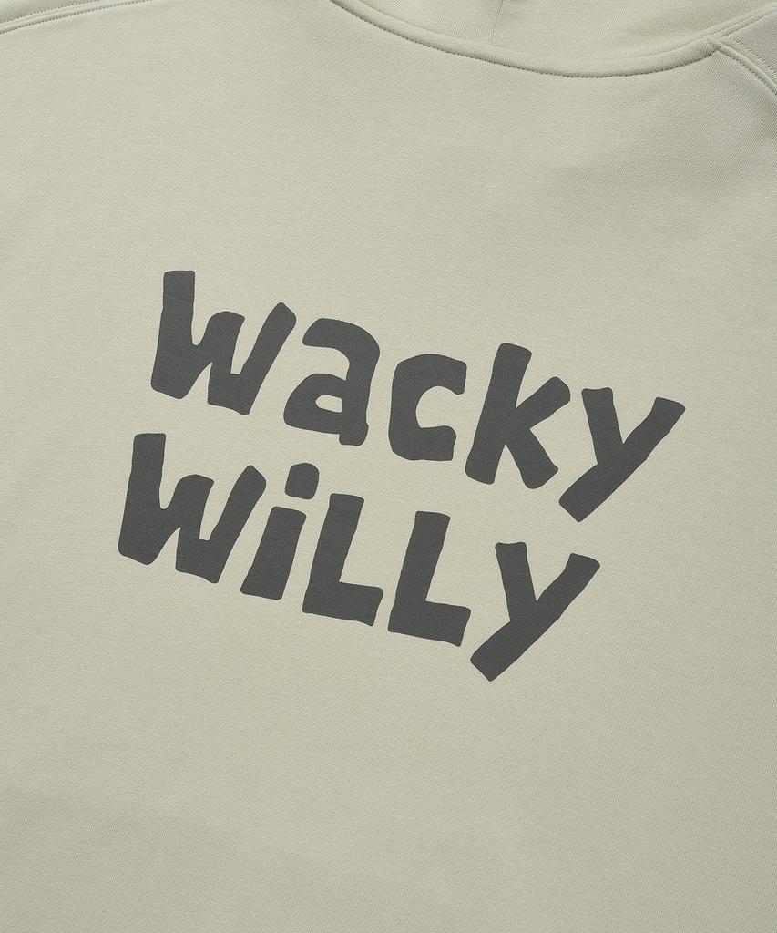 Худи с логотипом Wacky Willie, подписанное, светло-хаки