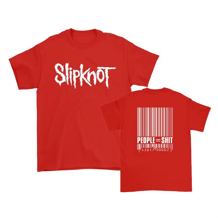 Футболка Slipknot с штрих-кодом Хлопковая с принтом Мужская Женская Летняя Уличная Одежда Топ Готическая Хлопковая Оверсайз Футболки