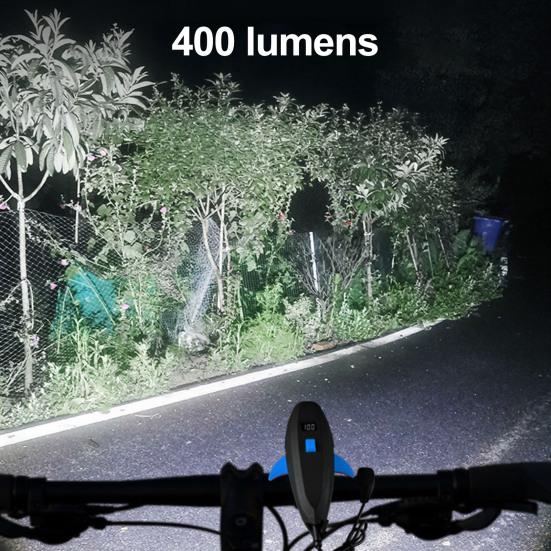 Детский велосипедный гудок-сигнал в виде акулы, водонепроницаемый, перезаряжаемый через USB, 120 дБ, высокая громкость, 400 люмен, универсальная фара для ночной езды, передний фонарь для шоссейного велосипеда