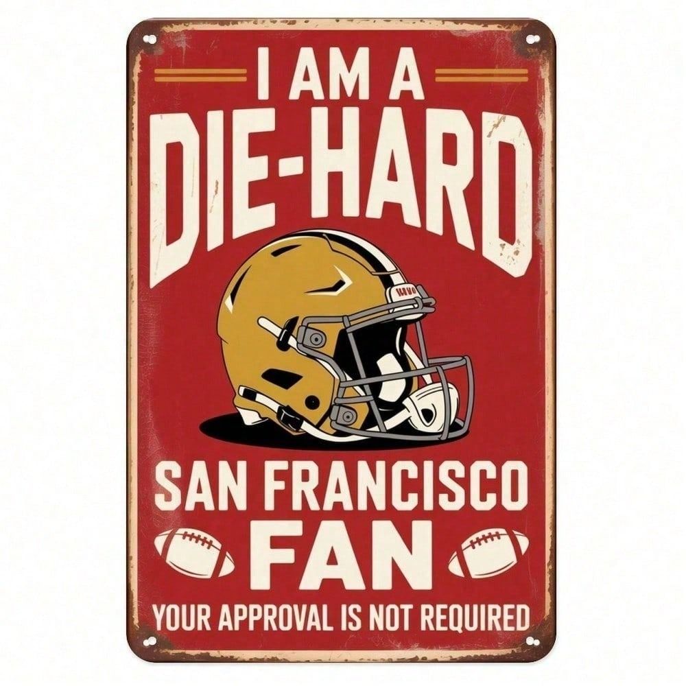 Винтажная металлическая табличка San Francisco 49ers Логотип шлема для декора стены гаража