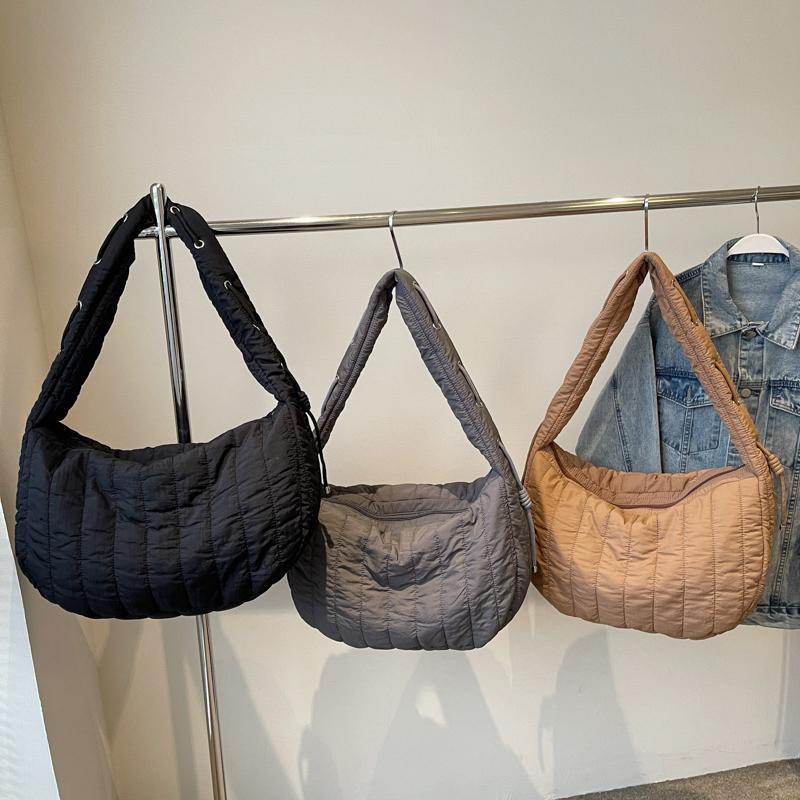 Складная сумка через плечо с завязками, женская сумка для пельменей большой вместимости, сумка через плечо для поездок на работу